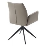 Стул YOZEF 360 град. поворот. HF017-09 Латте, экокожа / Черный, ®DISAUR