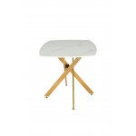 Стол обеденный Элис Рэк BS1803-140WT,140х80х76 см, белый/золото