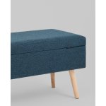 Банкетка Сторми с ящиком темно-синий