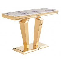 Стол-консоль Адамант IST-804,120х40х78 см, небесный белый/золотой Стол-консоль Адамант IST-804,120х40х78 см, небесный белый/золотой