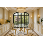 Стол обеденный Брайт MH-08DT, 110x110 см, прозрачный