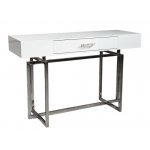 Стол-консоль Гарда-1 P-MJ-003, 120х40х76 см, белый/хром