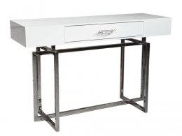 Стол-консоль Гарда-1 P-MJ-003, 120х40х76 см, белый/хром