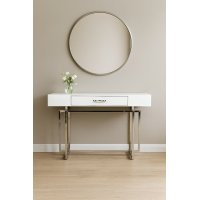 Стол-консоль Гарда-1 P-MJ-003, 120х40х76 см, белый/хром