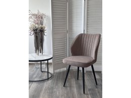 Стул РОССО 360 град. поворот. B5 Капучино, велюр / черный каркас, М-City