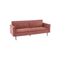 Диван прямой Кассель велюр рельефный коралловый