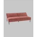Диван прямой Кассель велюр рельефный коралловый