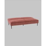 Диван прямой Кассель велюр рельефный коралловый