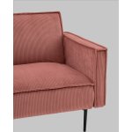 Диван прямой Кассель велюр рельефный коралловый
