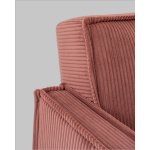 Диван прямой Кассель велюр рельефный коралловый