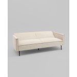 Диван прямой Кассель велюр рельефный молочный