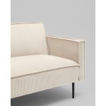 Диван прямой Кассель велюр рельефный молочный