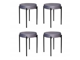 Комплект стульев-табуретов Bug серый