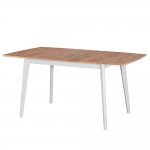 Стол Oslo раскладной 120-160x80x76см, Дуб Навара, белый Стол Oslo раскладной 120-160x80x76см, Дуб Навара, белый