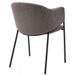 Стул ДИЛЛ, цвет  Lana 30 коричневый, ткань / черный каркас М-City