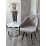 Стул ШЕЛЛ 360 град. поворот. B22 Серый, велюр / черный каркас, М-City Стул ШЕЛЛ 360 град. поворот. B22 Серый, велюр / черный каркас, М-City