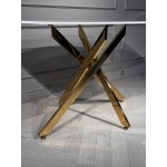 Стол обеденный Элис Рэк BS1803-140WT,140х80х76 см, белый/золото