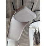 Стул БЕРТИ 360 град. поворот. B22 Серый, велюр / черный каркас, М-City