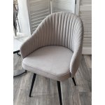 Стул ШЕЛЛ 360 град. поворот. B22 Серый, велюр / черный каркас, М-City Стул ШЕЛЛ 360 град. поворот. B22 Серый, велюр / черный каркас, М-City