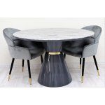 Стол обеденный Орион F-1435, 120х120х76 см, серый мрамор