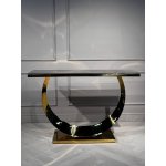 Стол-консоль Прайм IST-803,120х40х78 см, черный мрамор/золотой