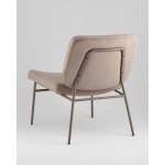 Кресло Эбигейл велюр бежевый, каркас бежево-серый