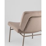 Кресло Эбигейл велюр бежевый, каркас бежево-серый