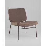 Кресло Эбигейл велюр коричневый, каркас серо-коричневый