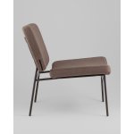 Кресло Эбигейл велюр коричневый, каркас серо-коричневый