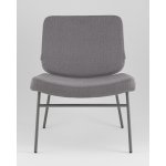 Кресло Эбигейл велюр серый, каркас серый