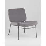 Кресло Эбигейл велюр серый, каркас серый