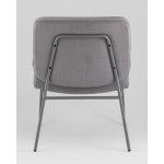 Кресло Эбигейл велюр серый, каркас серый