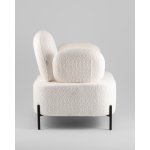 Кресло Кэнди ткань букле белый