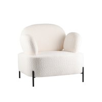 Кресло Кэнди ткань букле белый