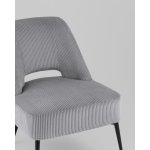 Кресло лаунж Бостон велюр рельефный светло-серый