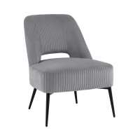 Кресло лаунж Бостон велюр рельефный светло-серый