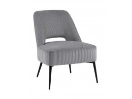 Кресло лаунж Бостон велюр рельефный светло-серый