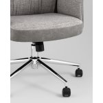 Кресло офисное TopChairs Neoma светло-серый экокожа ткань