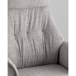 Кресло офисное TopChairs Neoma светло-серый экокожа ткань