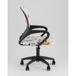 Кресло офисное TopChairs Simple SN Junior принт Blue Cats пластик черный