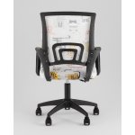 Кресло офисное TopChairs Simple SN Junior принт Blue Cats пластик черный