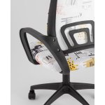 Кресло офисное TopChairs Simple SN Junior принт Blue Cats пластик черный