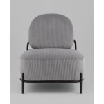 Кресло Стоун велюр рельефный светло-серый