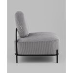 Кресло Стоун велюр рельефный светло-серый