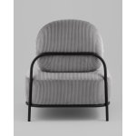 Кресло Стоун велюр рельефный светло-серый