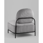 Кресло Стоун велюр рельефный светло-серый