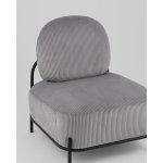 Кресло Стоун велюр рельефный светло-серый