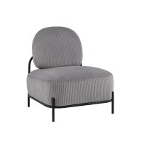 Кресло Стоун велюр рельефный светло-серый