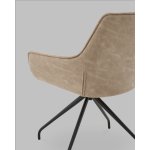 Кресло вращающееся Кимберли рогожка/замша бежевый