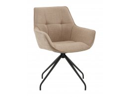 Кресло вращающееся Кимберли рогожка/замша бежевый